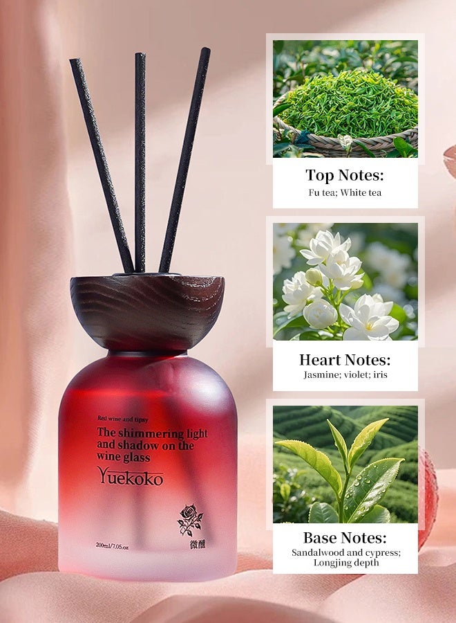 YUEKO 3-in-1 Fragrance Bundle with Reed Diffuser, Scented Candle & Hanging Gypsum Sachet, Tea Scented Gift Set, Luxury Fragrance Gift Box for Home Decor, Birthdays & Housewarmings - Image 4
